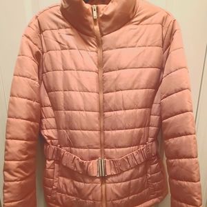 XL - Salmon Pink thin puffer jacket by NY&Co